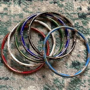 Flower bangle bracelets